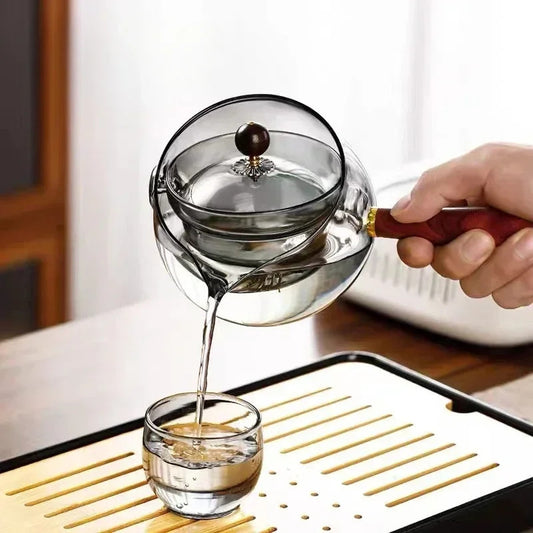 HeatSafe Rotary Glass Teapot with Infuser