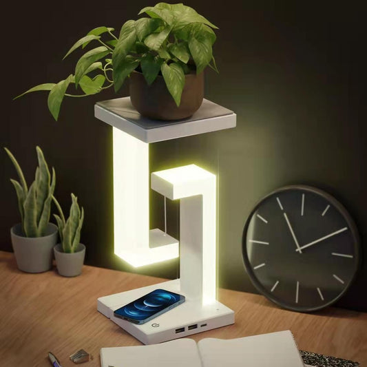Creative Floating Balance Table Lamp – Wireless Charging