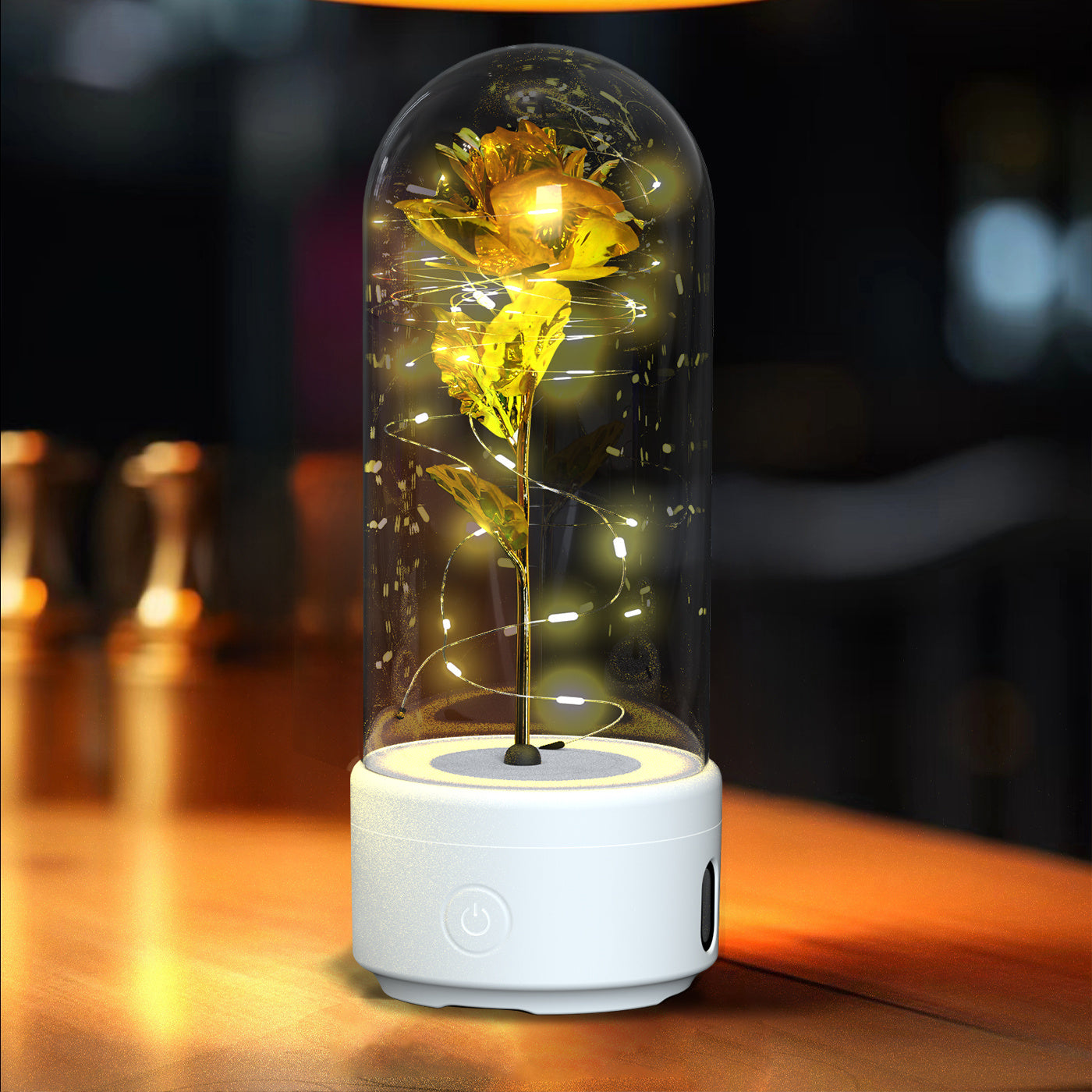 2-in-1 Rose LED Light & Bluetooth Speaker-Gift