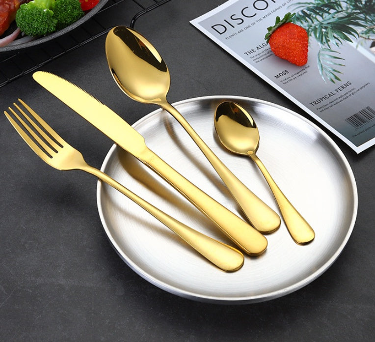 High-end tableware Gold 24 piece set