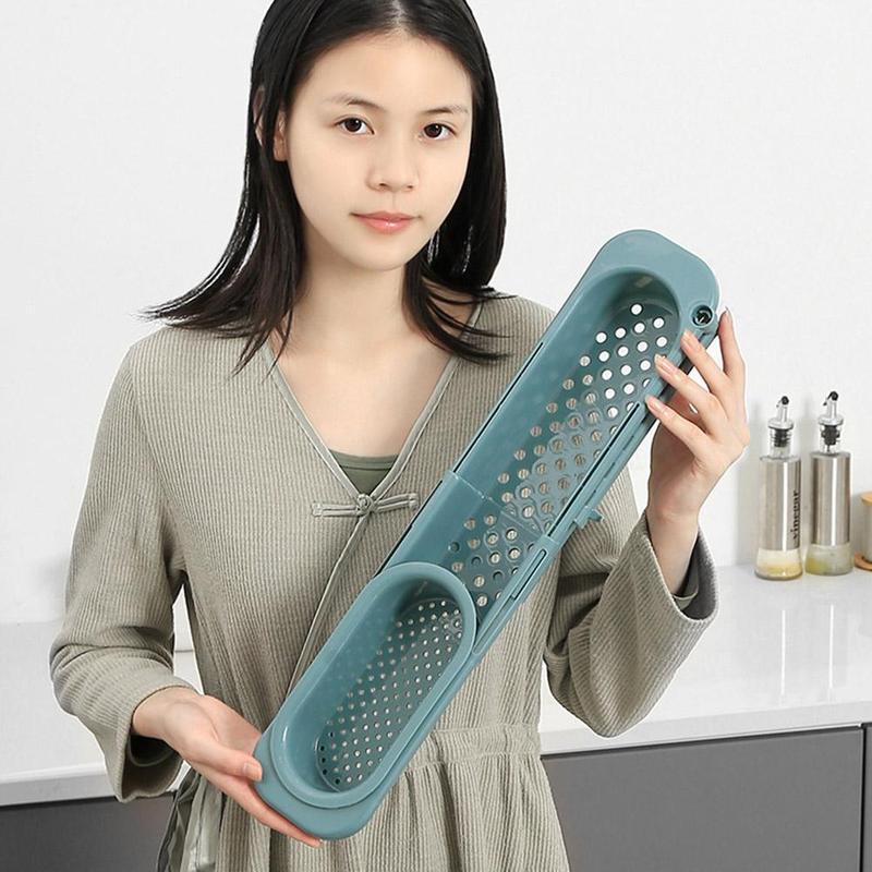 Telescopic Sink Rack – Soap & Sponge Organizer