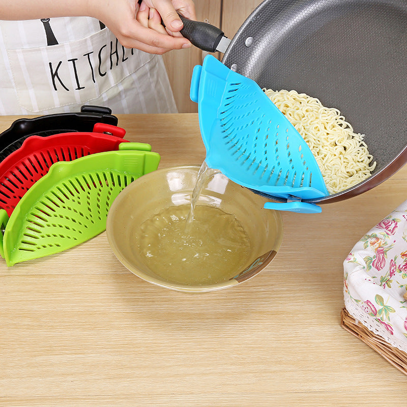 Silicone Clip-On Funnel & Strainer – Fits All Pots