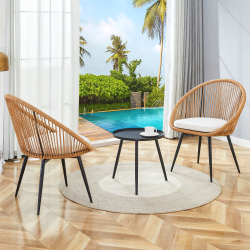 CozyRattan 3-Piece Table & Chairs