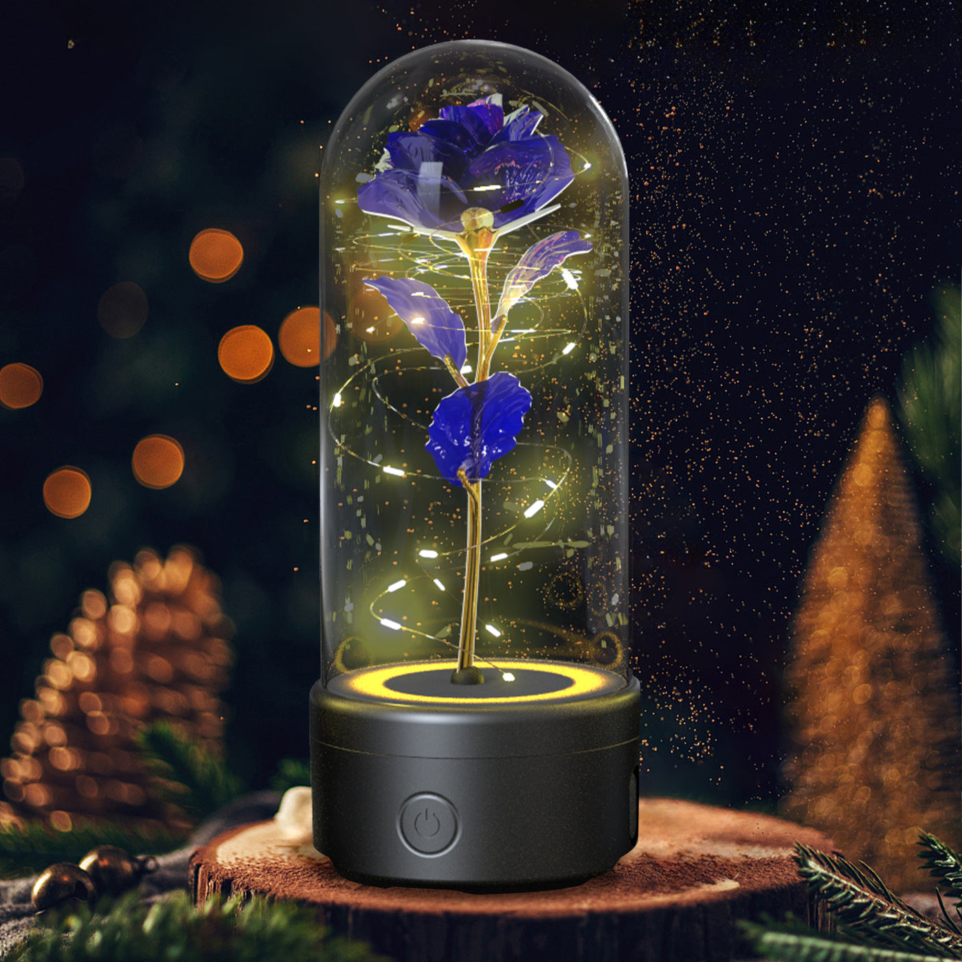 2-in-1 Rose LED Light & Bluetooth Speaker-Gift
