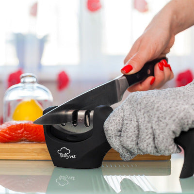 Diamond & Tungsten Steel Kitchen Sharpener