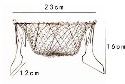 Foldable Stainless Steel Fry Basket – Multi-Function Kitchen Tool