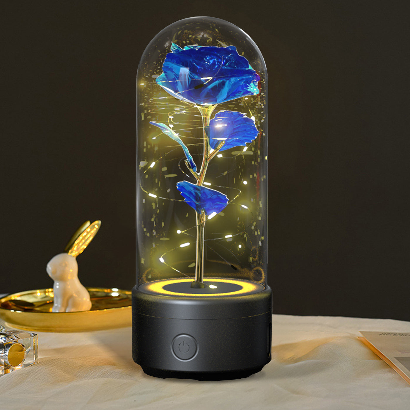 2-in-1 Rose LED Light & Bluetooth Speaker-Gift
