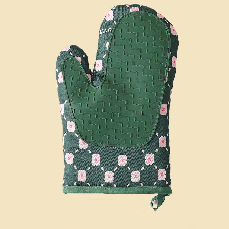 Heat-Resistant Cotton Oven Mitts – Anti-Scald & Non-Slip