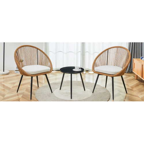 CozyRattan 3-Piece Table & Chairs