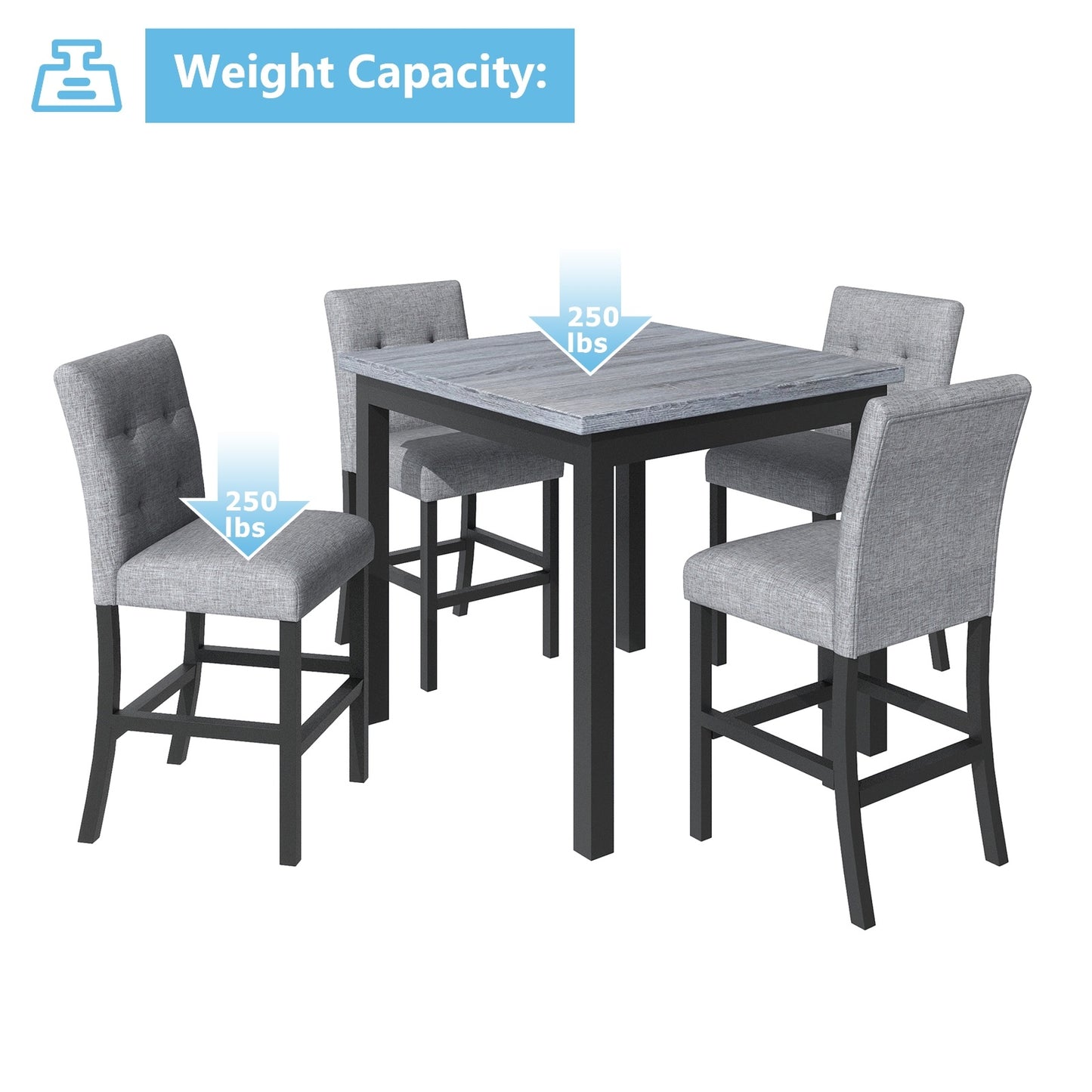 TopMax Bistro Set – Table & Stools