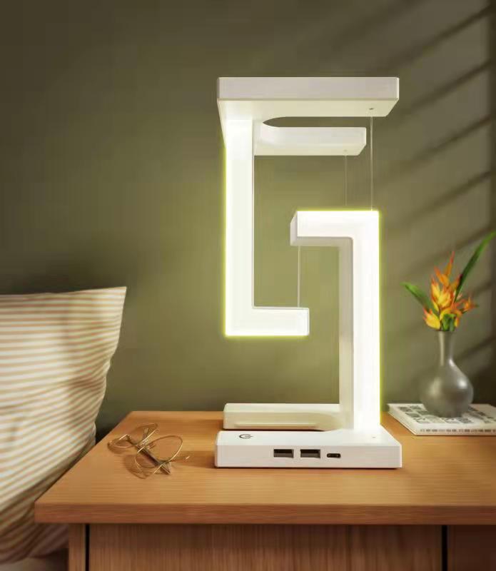 Creative Floating Balance Table Lamp – Wireless Charging