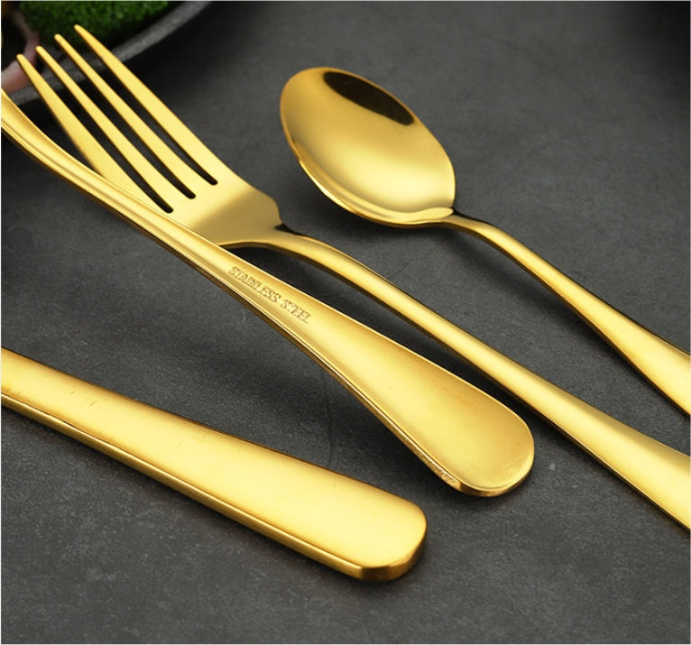 High-end tableware Gold 24 piece set