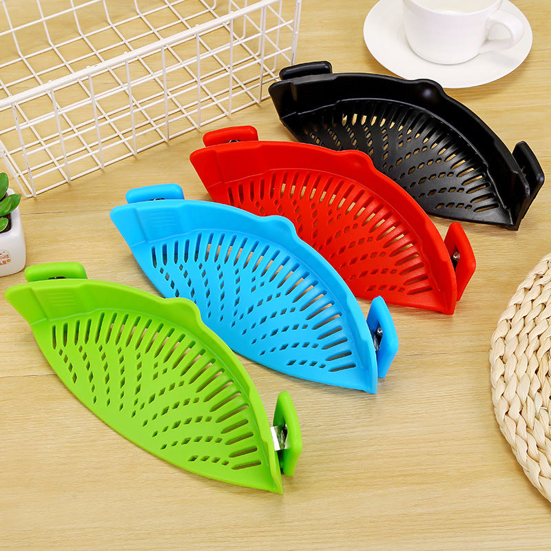 Silicone Clip-On Funnel & Strainer – Fits All Pots