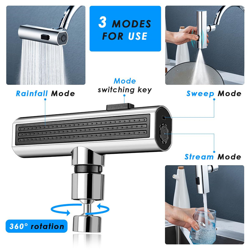 Universal Kitchen Faucet Nozzle – Waterfall & Splash-Proof
