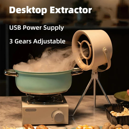 Portable Desktop Mini Exhaust Fan – USB Kitchen Hood