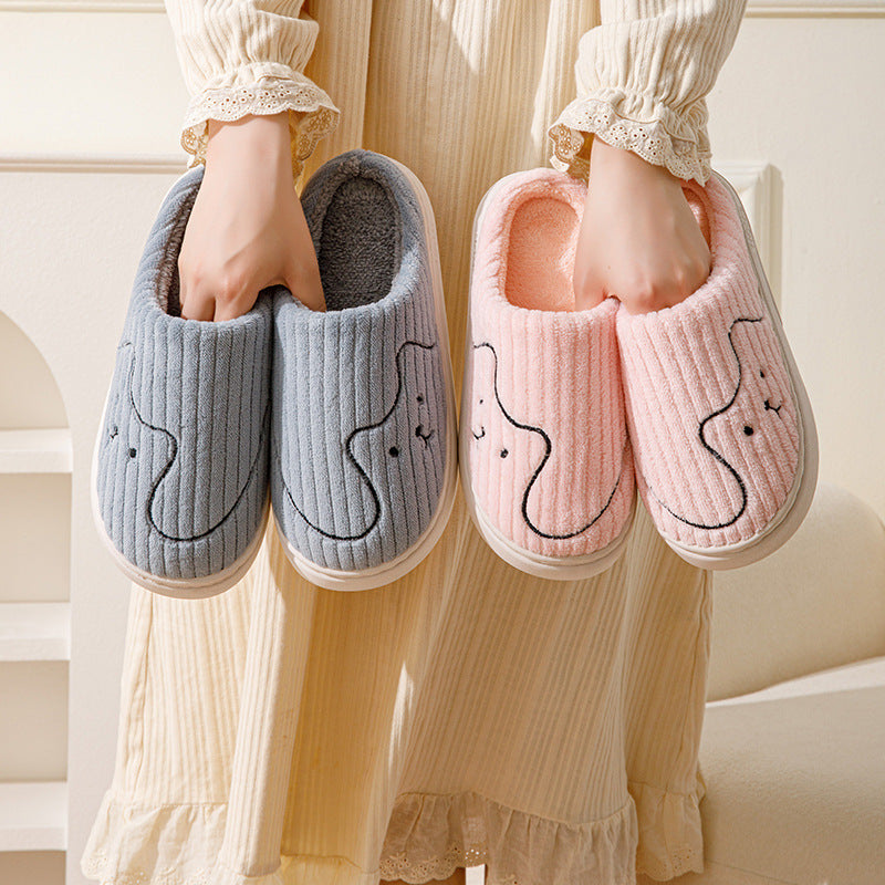 CozyCat Striped Indoor Slippers