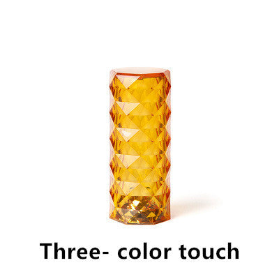 Nordic Crystal USB Table Lamp – Touch Dimming & Rose Projector