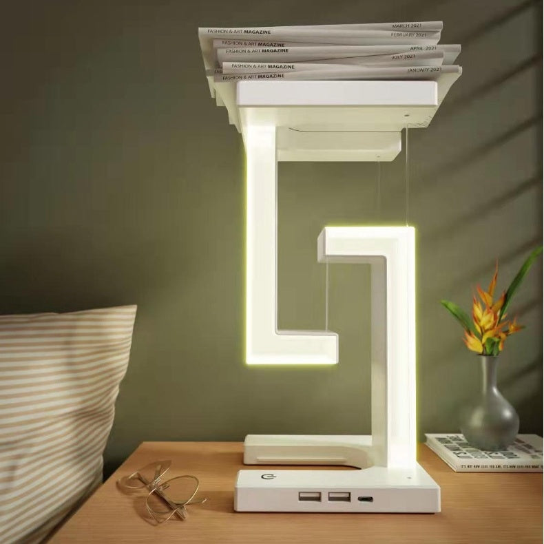 Creative Floating Balance Table Lamp – Wireless Charging