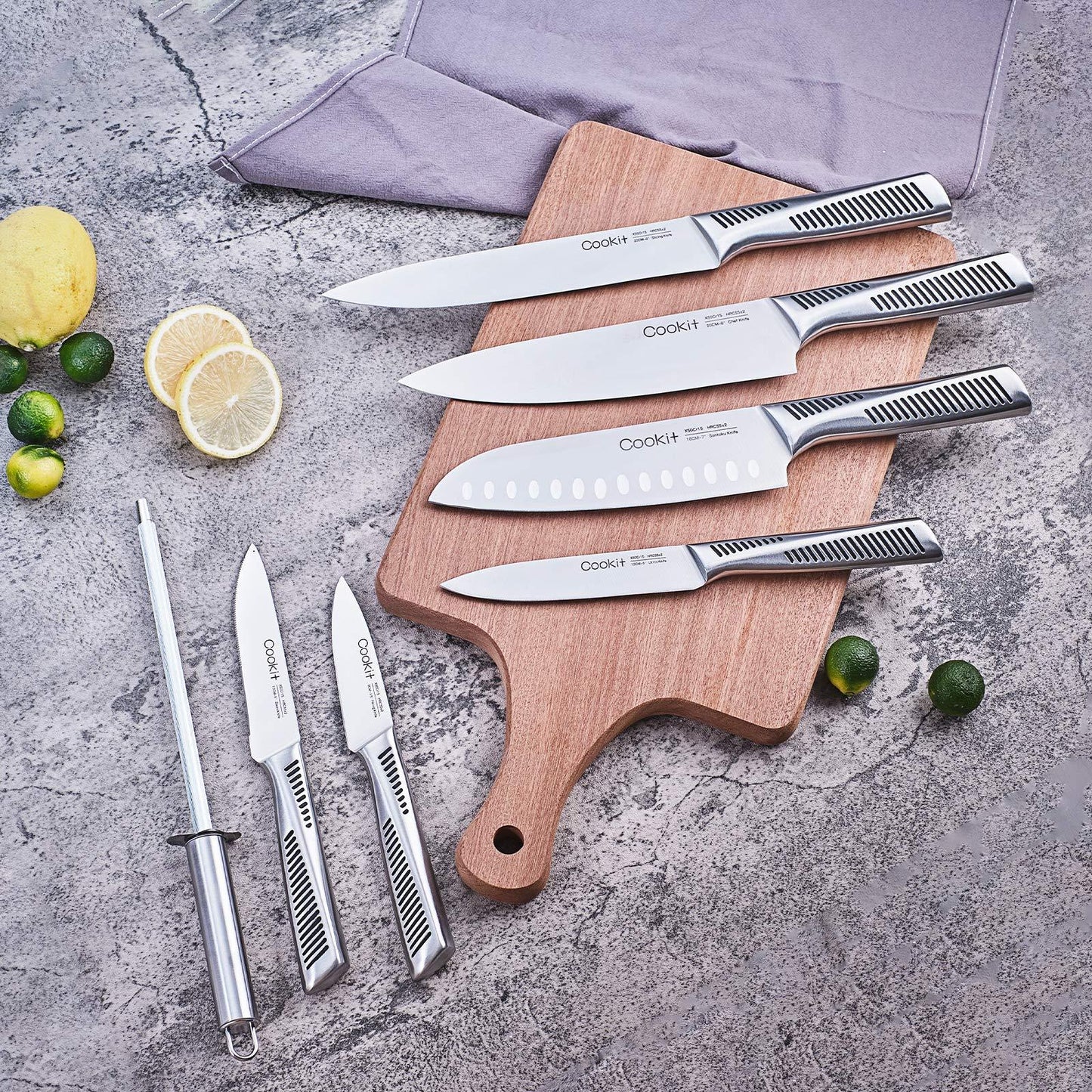All-in-One Cutlery Set with Scissors & Sharpener