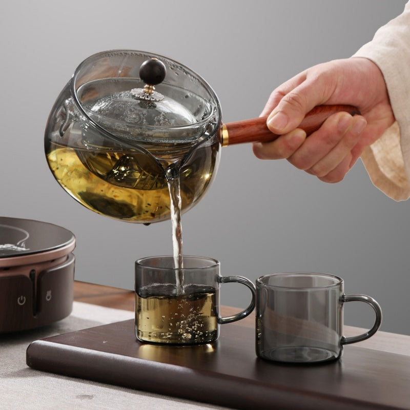 HeatSafe Rotary Glass Teapot with Infuser