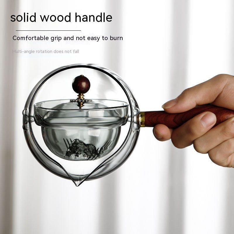 HeatSafe Rotary Glass Teapot with Infuser