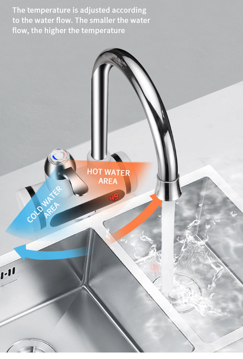 Instant Electric Water Heater Tap – Hot & Cold Faucet with Display