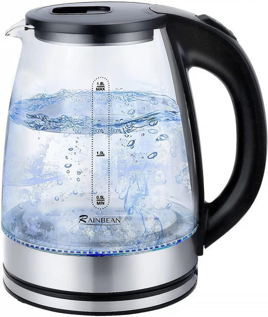 1.8L Electric Glass Kettle – Fast & Safe Boiling