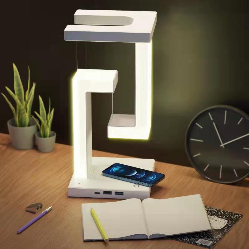 Creative Floating Balance Table Lamp – Wireless Charging