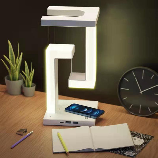 Creative Floating Balance Table Lamp – Wireless Charging
