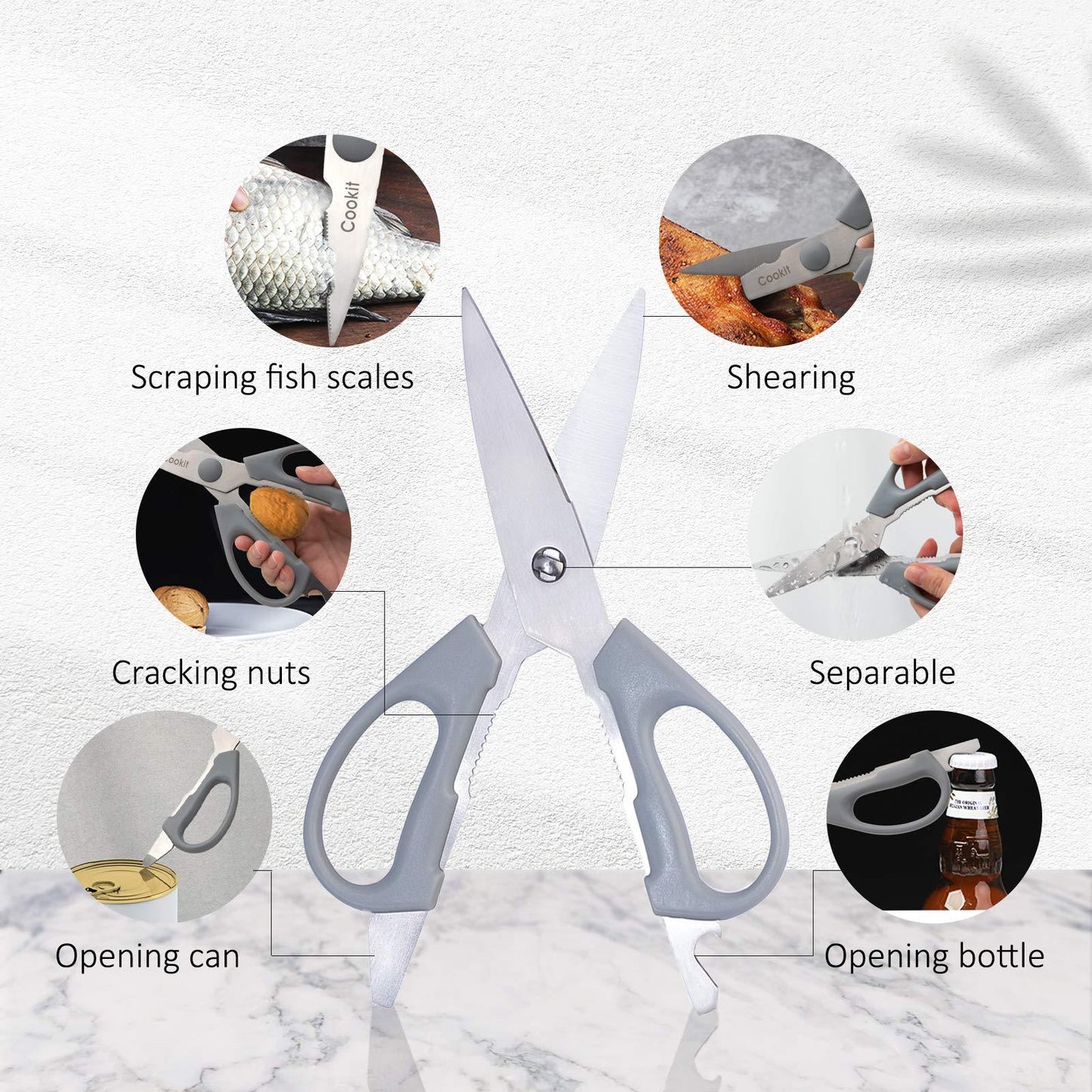 All-in-One Cutlery Set with Scissors & Sharpener
